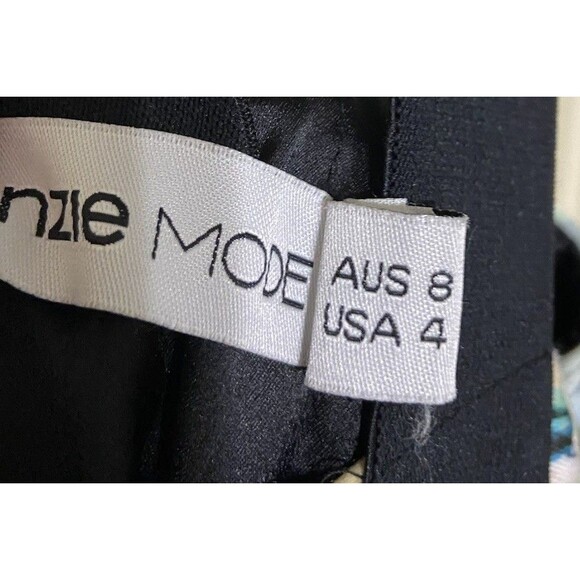 Mackenzie Mode Watercolor Dress Tea Length Size 4 Australian - Picture 7 of 8